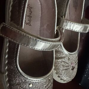 Jumping Jacks Girls' Metallic Gold Glitter Mary Jane Shoes